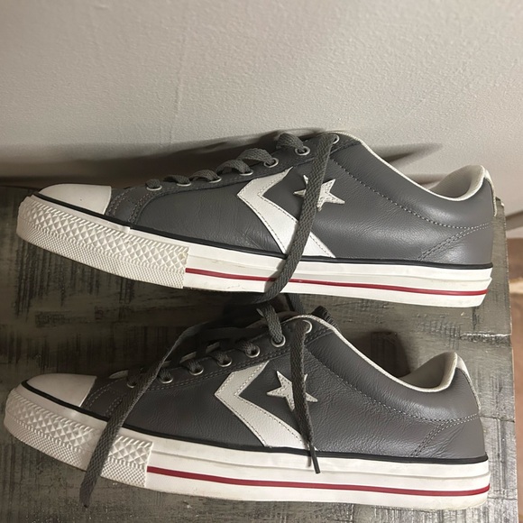 Converse Men's Charcoal and White Sneakers - Picture 3 of 7